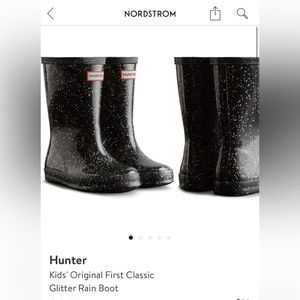 EUC Hunter Kids’ Original First Classic Glitter Rain Boot Size 11
